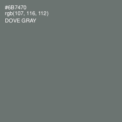 #6B7470 - Dove Gray Color Image